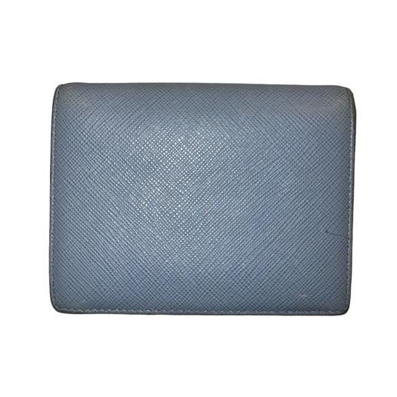 Prada Blue Tricolor Compact Bifold Wallet - Picture 3 of 10